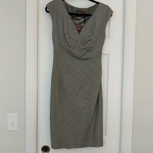 Ted Baker houndstooth plaid sheath dress